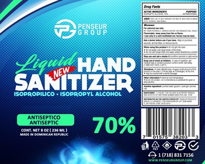 236 mL Label (Etq. 8 Oz Alcohol Liquid Min)